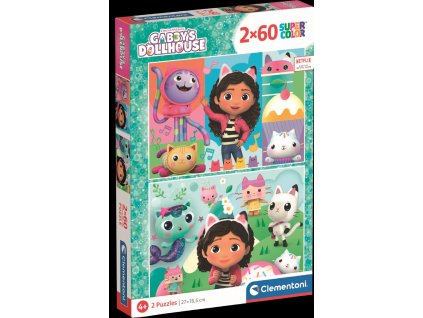Clementoni - Puzzle Gábinin kouzelný domek 2x60 dílků