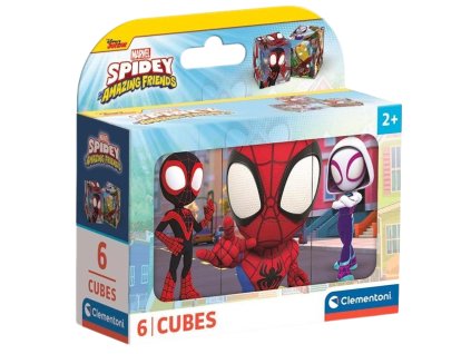 Clementoni - Obrázkové kostky - Spidey a jeho úžasní přátelé 6 kostek
