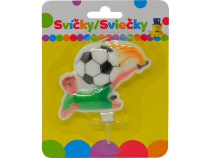 Narozeninová svíčka s FOTBALISTOU a držákem