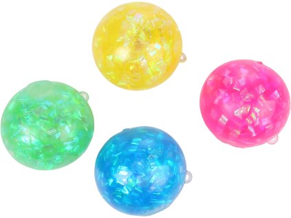 Antistresový mačkací Třpytivý Vodní Míček 7 cm - více druhů