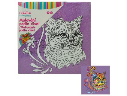 Malování na plátno - Kočka 30 x 30 cm
