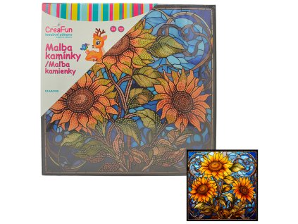 Diamantové malování - Slunečnice 30 x 30 cm