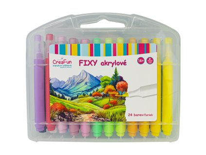 CreaFun - Fixy akrylové 24 barev
