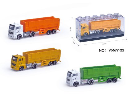 Kovový model popelářského kamionu s návěsem 1:64 - více druhů
