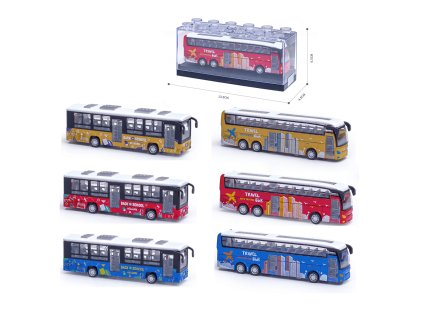 Kovový model školního autobusu s otevíracími dveřmi 1:64 - více druhů