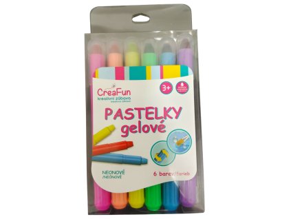 CreaFun - Neonové pastelky gelové - sada 6 ks
