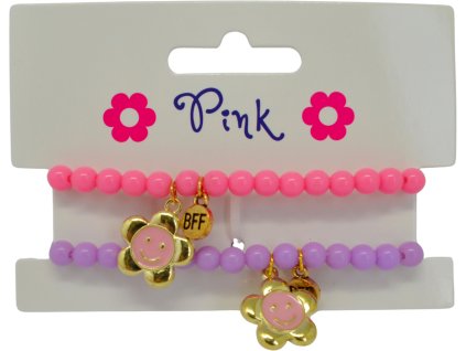 Náramky s kovovou slunečnicí 2ks