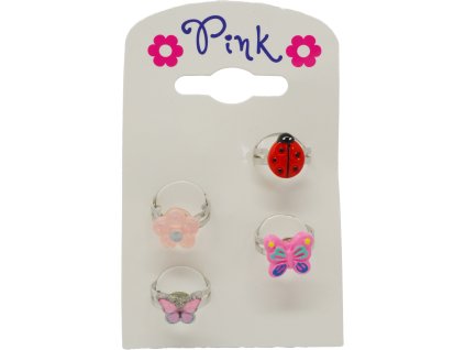 Sada dětských prstýnků Louka, 4 ks