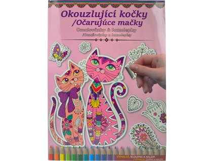 Omalovánky a samolepky - Okouzlující kočky