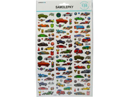 Samolepky - Závodní auta 100 ks
