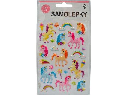 Samolepky - Jednorožci 24 ks