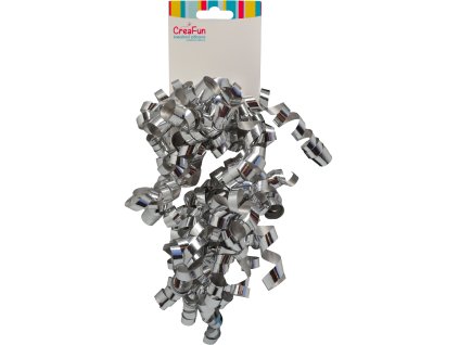 Dárková metalická mašle stříbrná, 2 ks (6 mm)