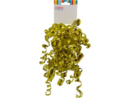 Dárková metalická mašle zlatá, 2 ks (6 mm)