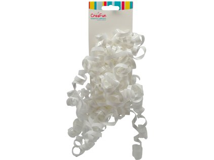 Dárková metalická mašle bílá, 2 ks (6 mm)