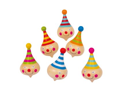 small foot Dřevěná káča Klaun 1 ks