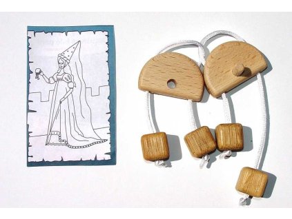 Ceeda Cavity Dřevěný hlavolam náušnice Bílé paní