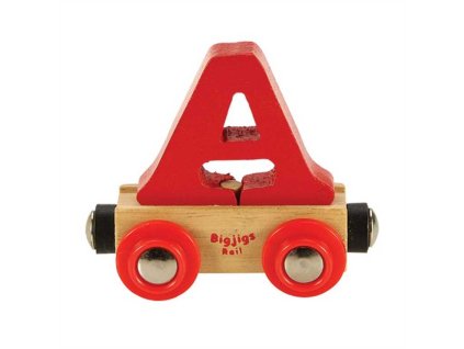 Bigjigs Rail Vagónek dřevěné vláčkodráhy - Písmeno A