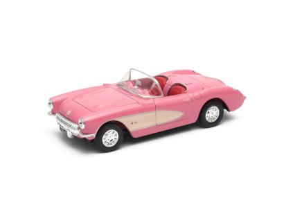 Welly Chevrolet Corvette (1957) 1:34 kabriolet růžový