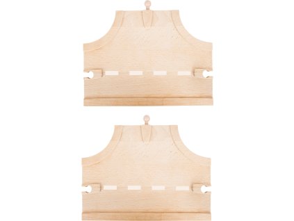 small foot Dřevěná autodráha T křižovatka