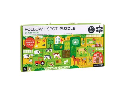 Petit Collage Bludiště a puzzle Farma