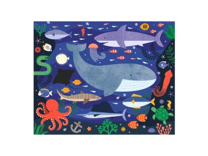 Petit Collage Oboustranné puzzle pod mořem