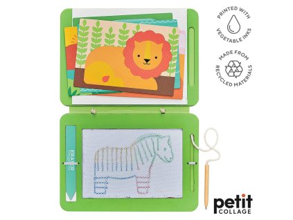 Petit Collage Magnetická kreslící tabulka Divoká zvířata