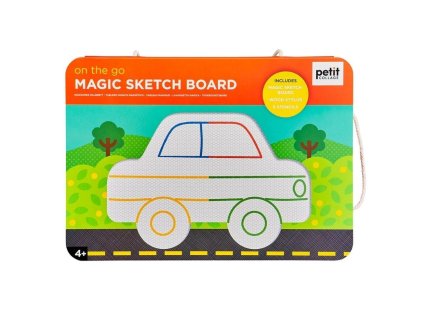 Petit Collage Magnetická kreslící tabulka Na cestách