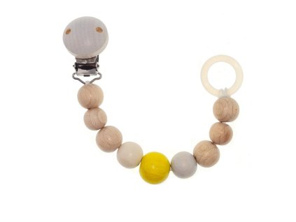 Hess Klips na dudlík Nature žlutý