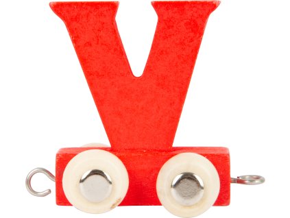 small foot Dřevěný vláček barevná abeceda písmeno V