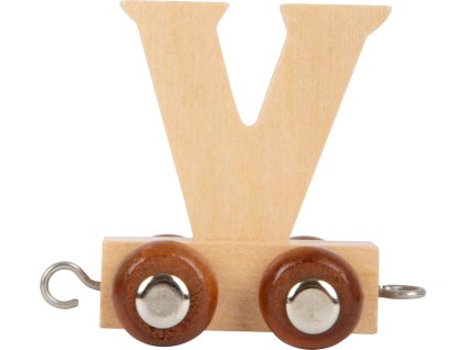small foot Dřevěný vláček vláčkodráhy abeceda písmeno V