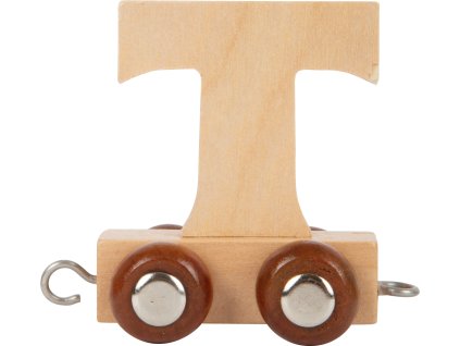 small foot Dřevěný vláček vláčkodráhy abeceda písmeno T