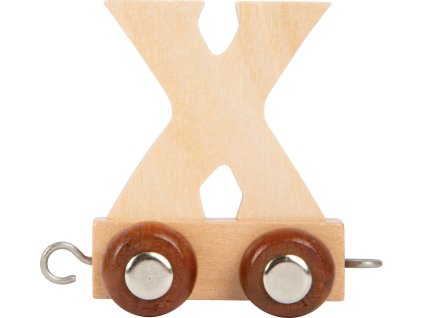 small foot Dřevěný vláček vláčkodráhy abeceda písmeno X