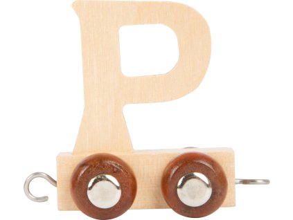 small foot Dřevěný vláček vláčkodráhy abeceda písmeno P