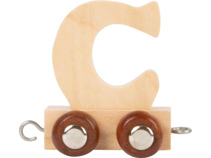 small foot Dřevěný vláček vláčkodráhy abeceda písmeno C