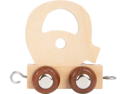 small foot Dřevěný vláček vláčkodráhy abeceda písmeno Q