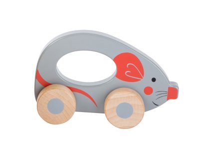 small foot Dřevěná jezdící zvířátka do ruky myš