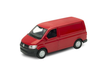 Welly Volkswagen Transporter T6 VAN 1:34 červená