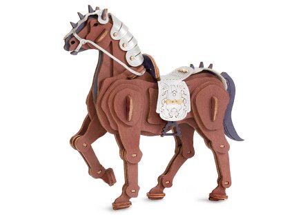 RoboTime 3D dřevěná skládačka Bojovný kůň
