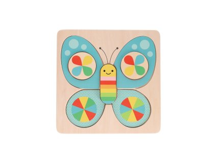 Petit Collage Dřevěné puzzle Motýl