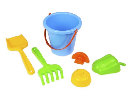 Lena Pískový set modrý kyblík 6 dílů