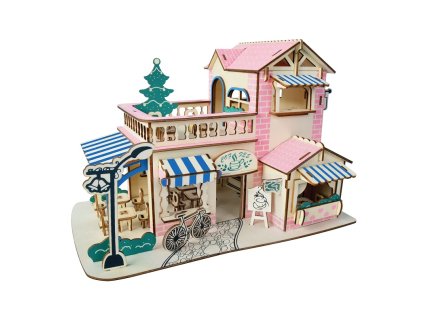 Woodcraft Dřevěné 3D puzzle Kavárna