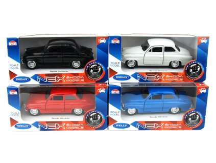 Welly Škoda Octavia 1:34 červená