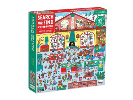 Mudpuppy Puzzle Zimní chata 500 dílků
