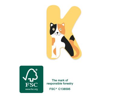 small foot Dřevěné písmeno K