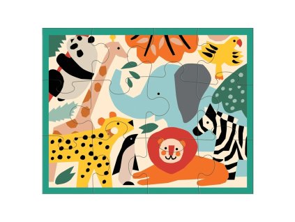 Mudpuppy Puzzle zvířátka v zoo 12 dílků