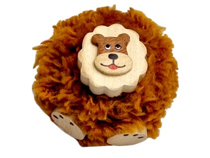 2Kids Toys Dřevěná magnetka velká pompon Lev