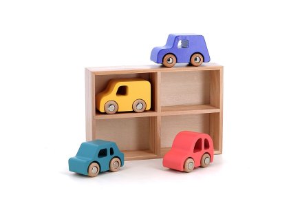 Vilac Sada 4 dřevěných autíček City Vilacity