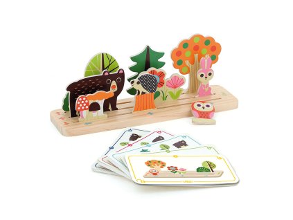 Vilac Dřevěná logická hra Postav to správně! Les