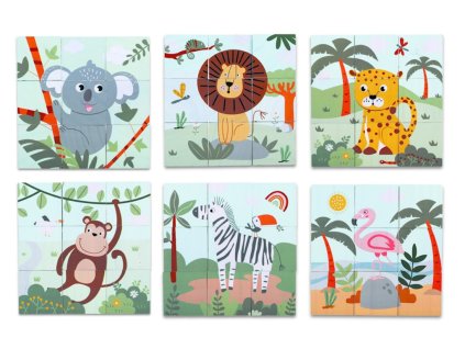 2Kids Toys Dřevěné kostky Safari