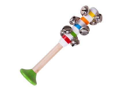 Bigjigs Toys Rolničky pruhované 1ks zelená